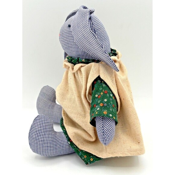 Folk Art Primitive Stuffed Bunny Rabbit Lynne's Country Beginning Handmade EUC - Picture 2 of 16